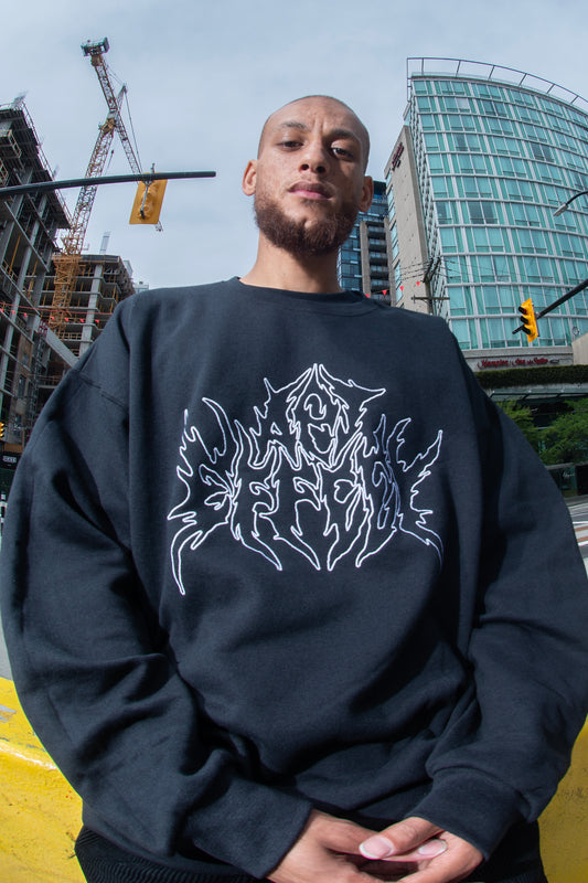 Casketnap Crewneck White / Black